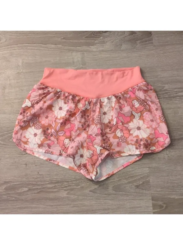 Aerie Offline 2 In 1 Pink Floral Shorts Size Large - Image 2