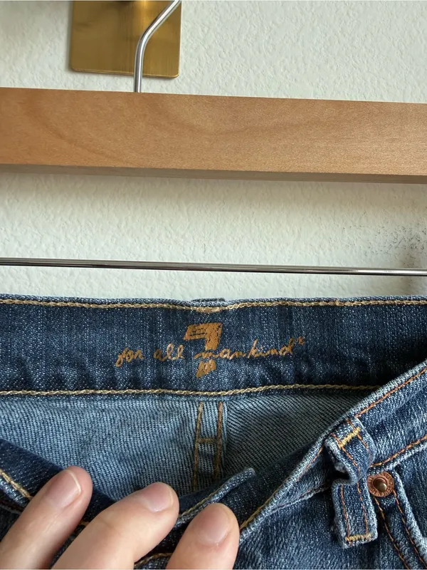 7 For All Mankind Boycut Jeans Bootcut Medium Wash Denim Size 32 - Image 6