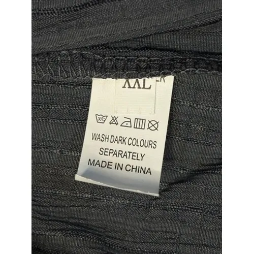 Women's Crinkle Wide Leg Slacks XXL Lightweight Summer Charcoal Gray NEW‎ - Image 3