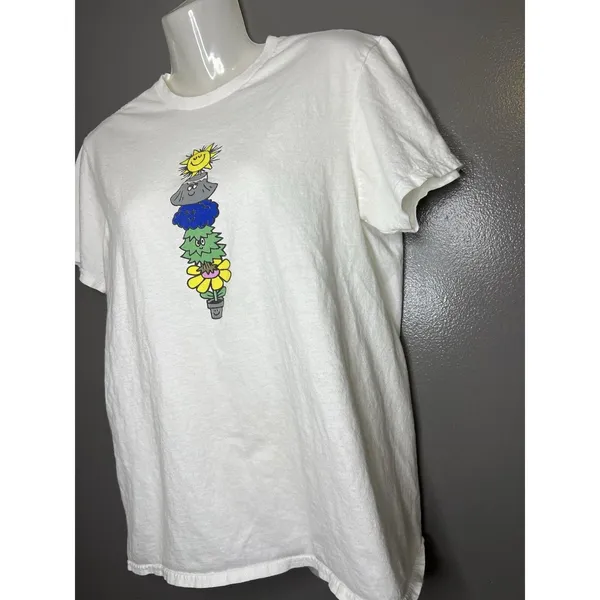Call Your Mother Shirt Womens Medium White No Bad Days Graphic Tee Positive - Image 4
