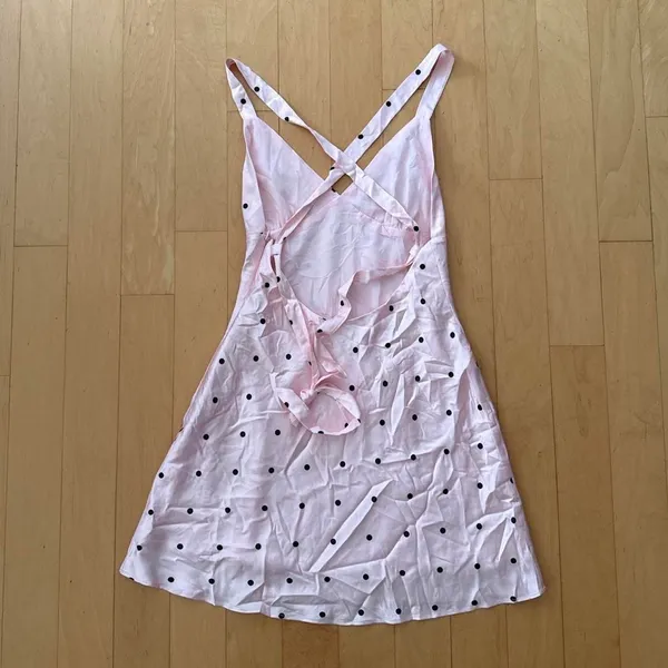 Princess Polly Rosabelle pink halter polka dot mini dress - Image 3