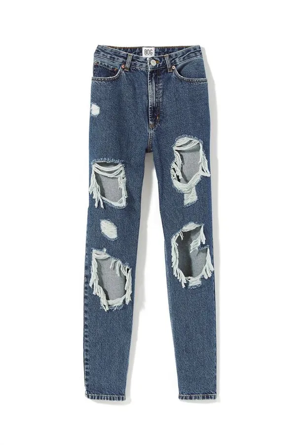 Urban Outfitters BDG High Waisted Mom Jeans Destroyed Medium Wash - Image 6