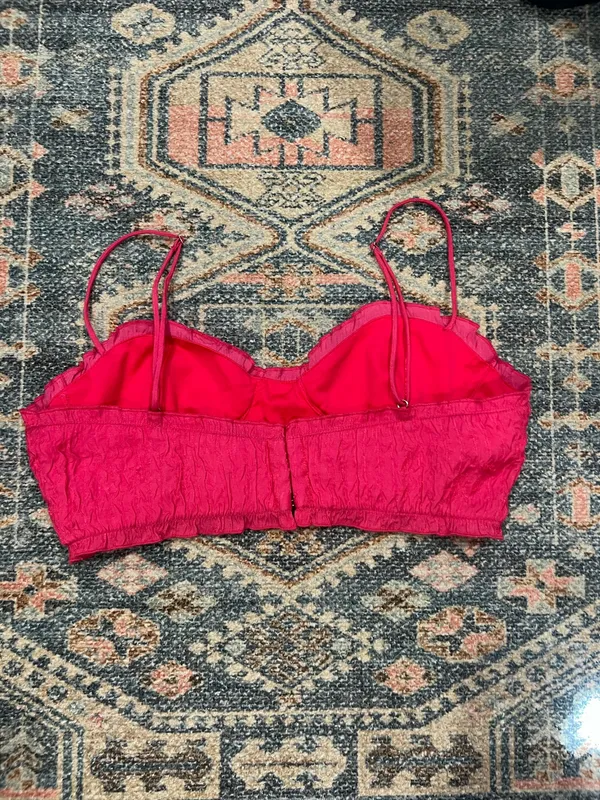ZARA Crop Top Pink Tank Top M - Image 2