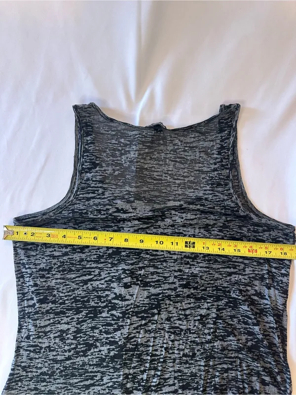 Express Gray Black Heathered Sequin Scoop Neck Tank - Image 6