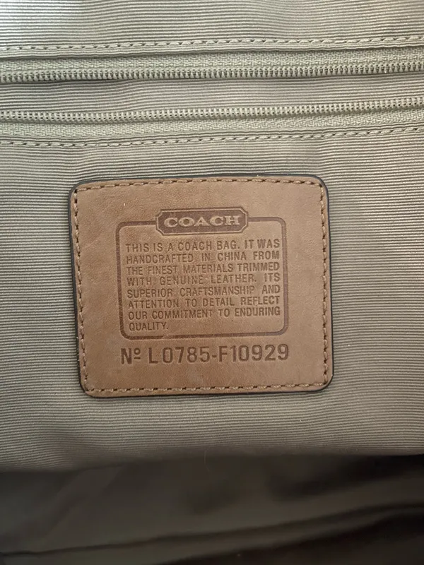 Coach Signature Mini Boston Shoulder Bag Leather Black Authentic Rare - Image 6