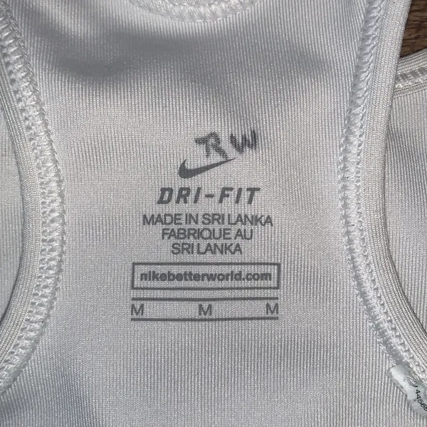 Nike Dri-Fit Sports White Bra Size Medium - Image 8