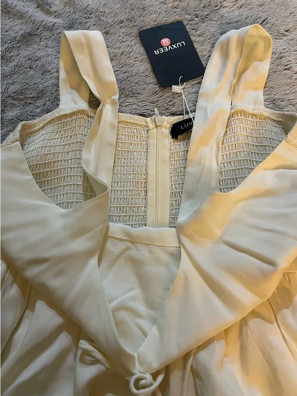 A Line Bustier midi corset dress Yellow Size M - Image 4