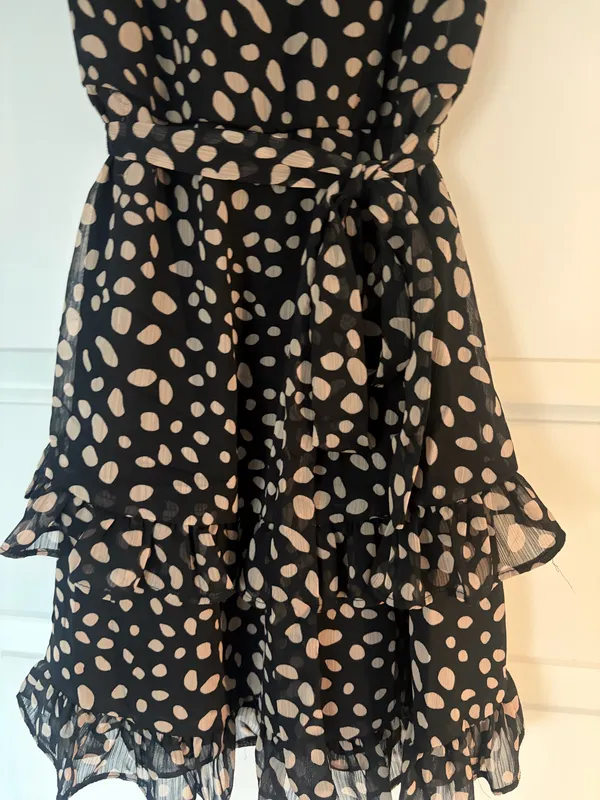 Mi Ami Francesca's Black and Taupe Mini Dress - Image 2