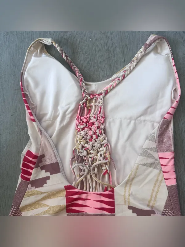 Aerie One Piece Swimsuit Geometric Patchwork Women’s Small Beach - Image 5
