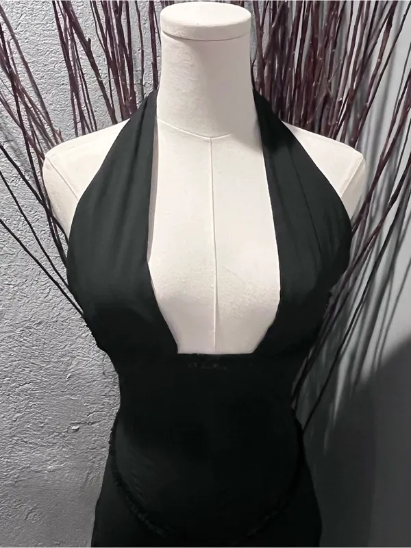 🌺Nwt Oh Polly Black Halter Corset Maxi Dress Size 2🌺 - Image 2