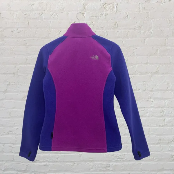 North Face FlashDry Fleece Jacket Purple Pink S Cozy Athletic Outdoor Retro - Image 3