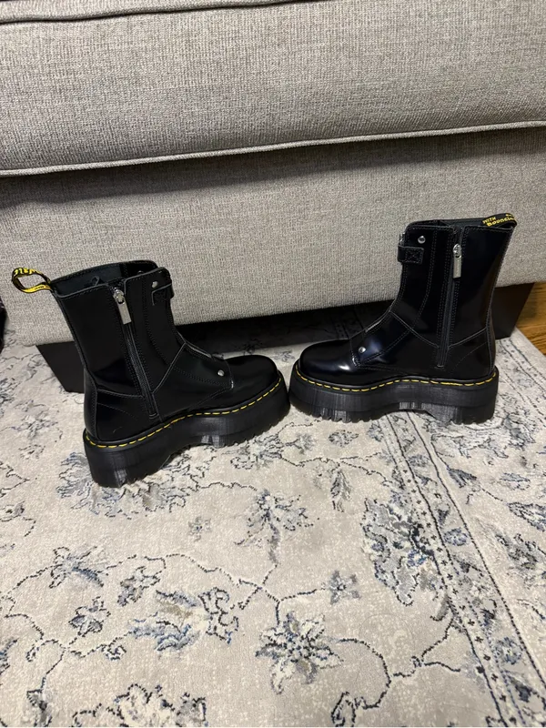 Dr Martens Jetta Hi Max Leather Platform Boots - Image 8