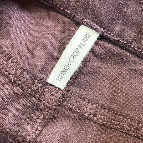 RAG & BONE 10 Inch Crop Flare Burgundy Suede Like Pants Size 28 Made In USA - Image 7