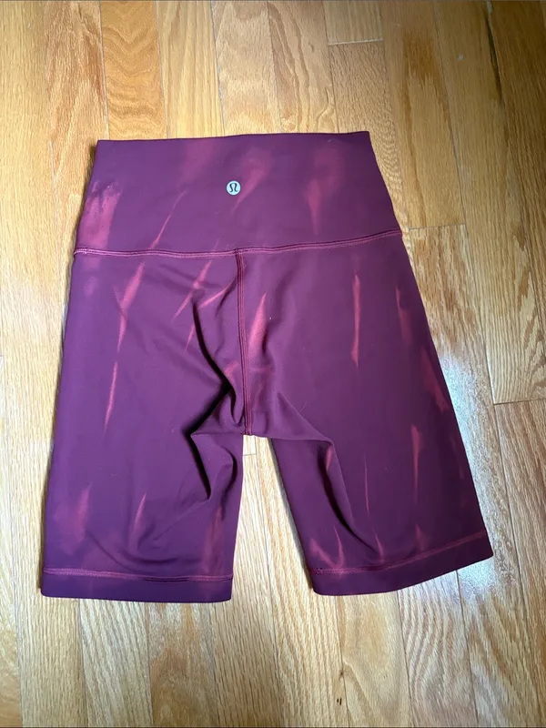 Lululemon Wunder Train High-Rise Short Sun Bleached Wash Red Merlot | Size 4, 8” - Image 4