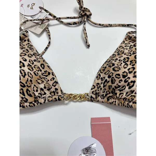 PilyQ New. leopard chain bikini set. Small. Retails$160. - Image 8