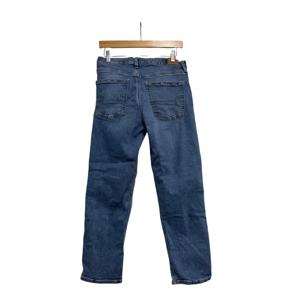 American Eagle 90s Straight Jeans Womens 6‎ Short Blue Medium Wash Stretch Denim - Image 2