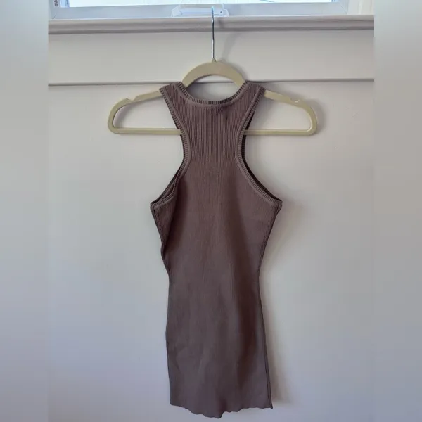 Retrofête Jill Rib Knit Mini Dress Ser O Ya Size Medium Brown Taupe NWT - Image 8