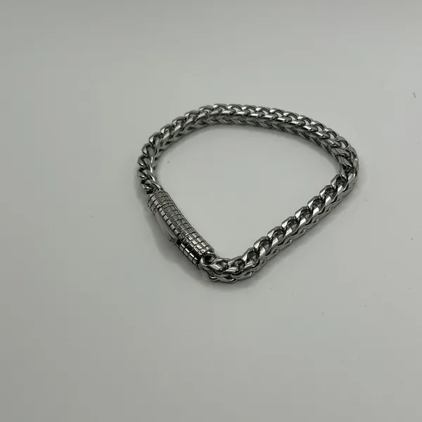 Mens Franco Bracelet 8 Inch Real Silver Solid Box Link Plated Heavy Durable New - Image 2