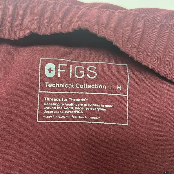 FIGS Burgundy Women’s Pull-On Pockets Elastic Waist Drawstrings MXXSW2004-Medium - Image 10