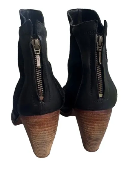 J Shoes Black Leather & Suede Ankle Boots - Image 3