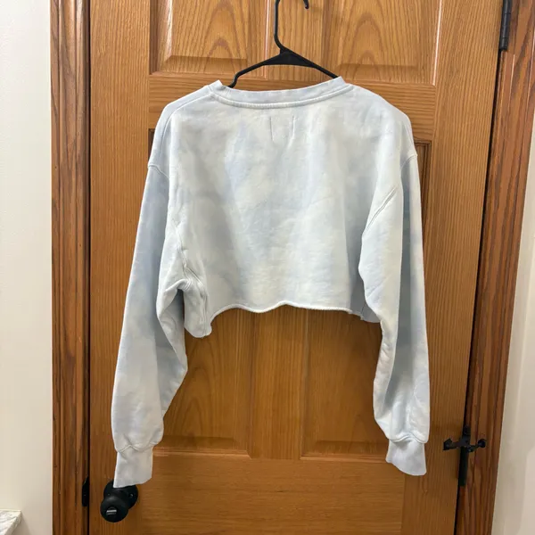 Aritzia TNA Cozy Fleece Tye Dye Cropped Crewneck Sweatshirt - Image 2