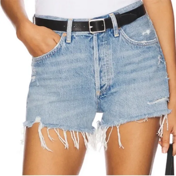 Agolde Parker Vintage Cut Off Denim Shorts Swapmeet Size 28 Free People - Image 5