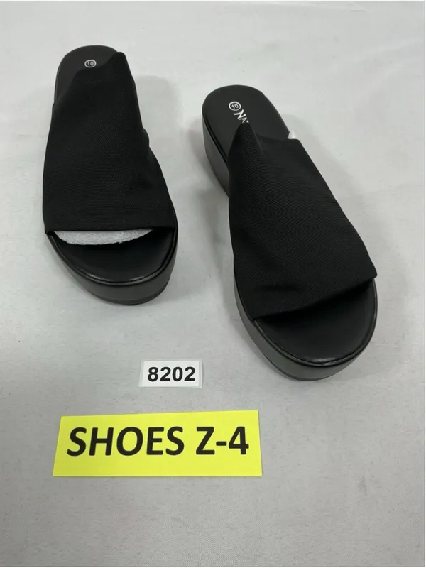 Womans New Nature Breeze Platform Slip On Slide Sandals 10 Black - Image 2