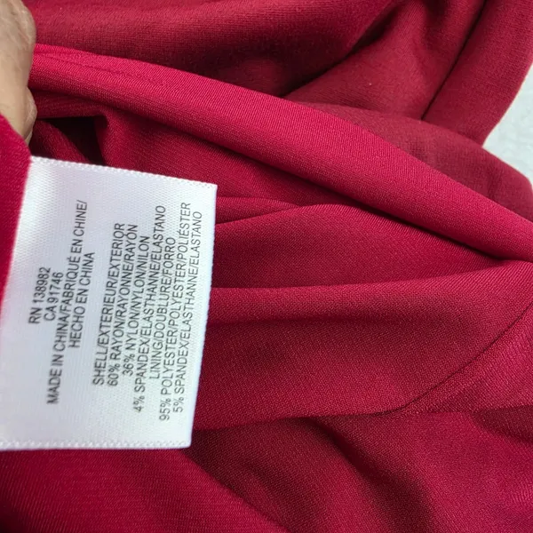Dress The Population NWT Quinn One Shoulder Cocktail Dress Red Size Medium - Image 5