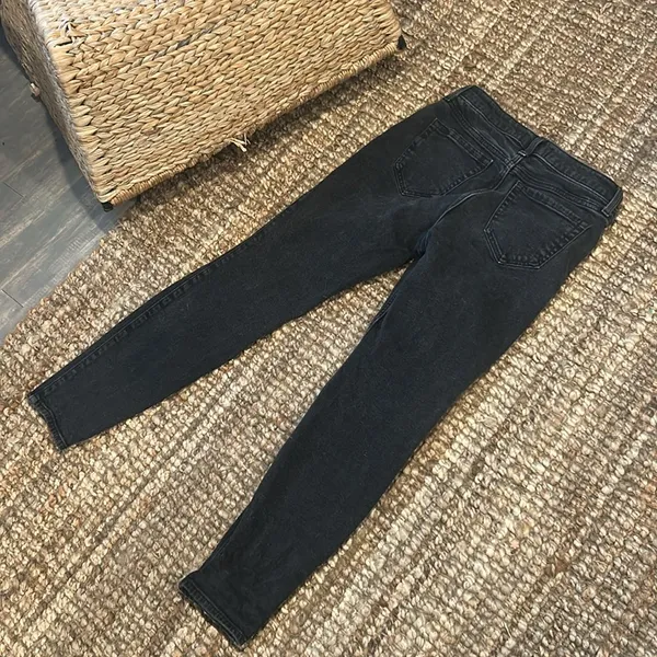 Abercrombie & Fitch The Skinny High Rise Black Denim Jean Size 28/6 - Image 7