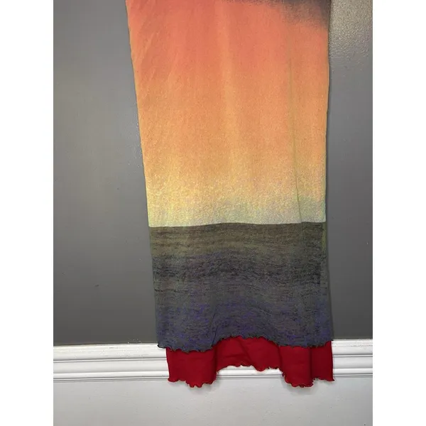 Guess Collection Skirt Womens Medium Multicolor Ombre Knit Maxi Lined Stretch - Image 3