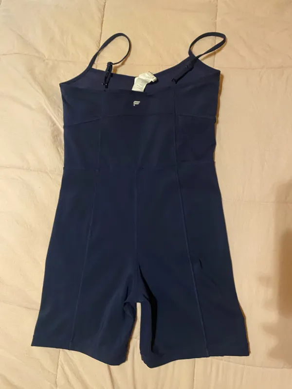 Fabletics Motion365+ Short Jumpsuit Navy 4” Size Medium - Image 2