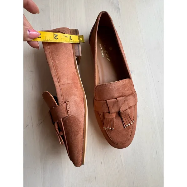 Kate Spade Berkeley Brown Tan Suede Tassel Loafers Flats Women’s 5.5 - Image 8