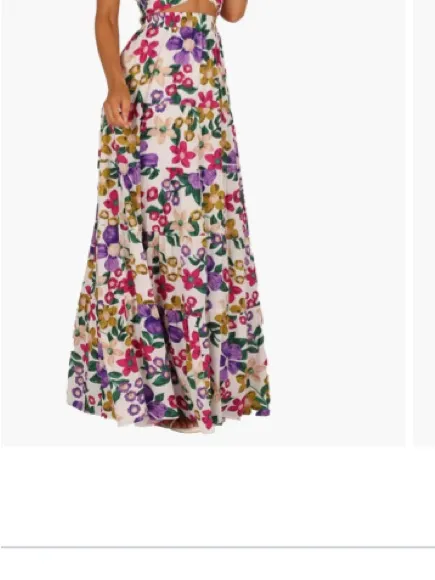 Petal & Pup Kari Halter Crop Top & Maxi Skirt, Floral, Size XL, NWOT Display - Image 4