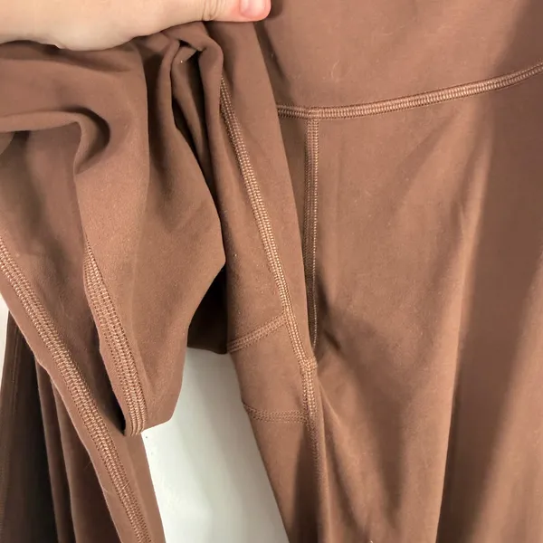 Lululemon Groove Nulu High Rise Flared Pants Roasted Brown 33" Gym Yoga Women 10 - Image 6