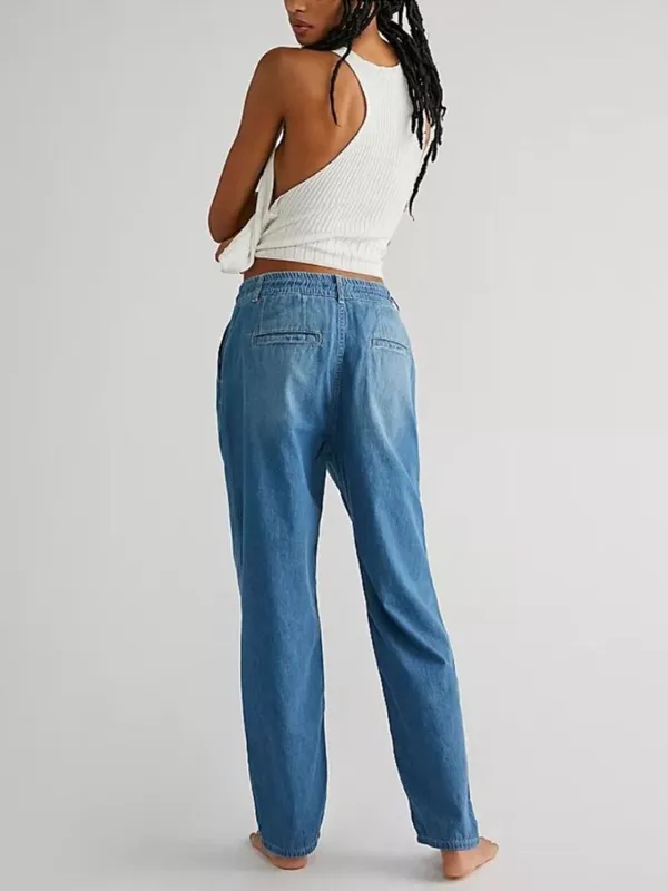Free‎ People We The Free Luna Denim Pull On Pants Womens Size XS - Image 5