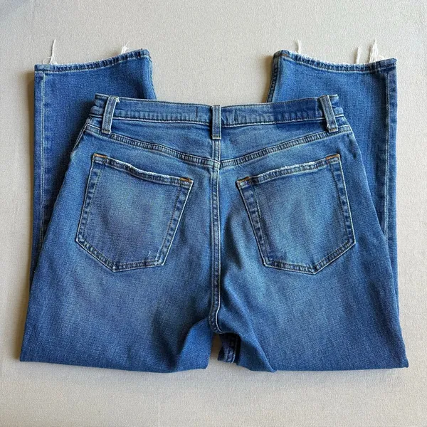 Abercrombie & Fitch Distressed Curve Love Ultra High Rise Straight Jean - Image 6