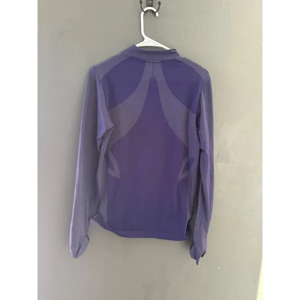 Brooks Equilibrium Technology Purple Mock Neck Long Sleeve Running Top Womens L - Image 6