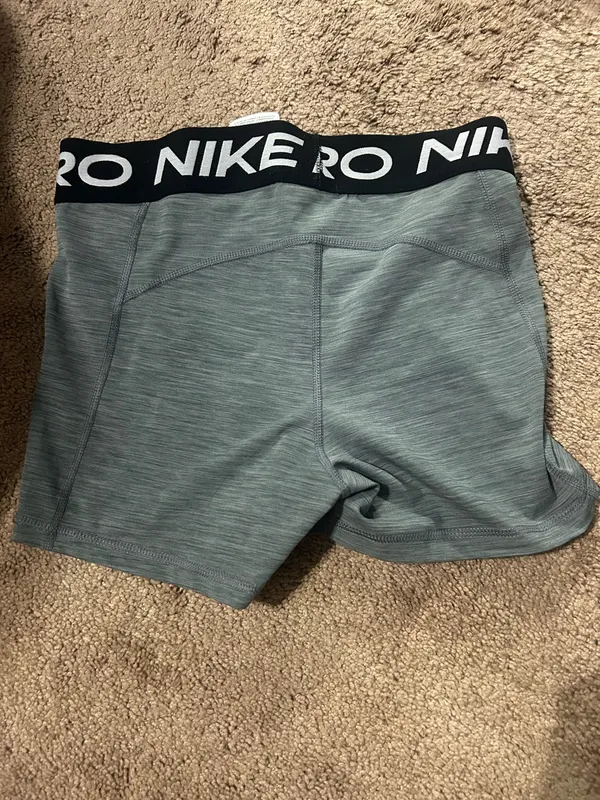 Grey Nike Pro Shorts - Image 2