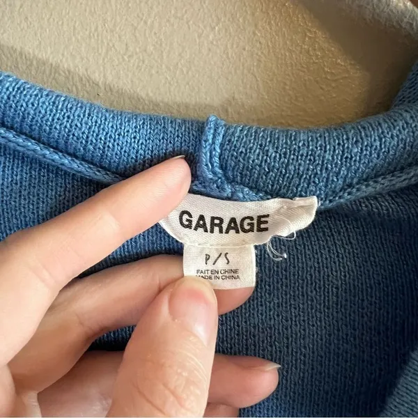 ✨ Garage Women’s Blue Zip‎ Up Sweater Hoodie Small - Image 3