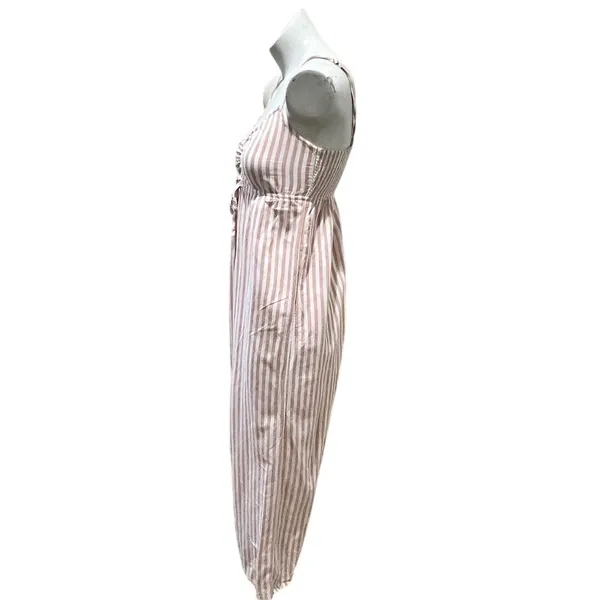 O'Neill Annabella Women's Pink Striped Jumpsuit Standard Size M Casual Summer - Image 5