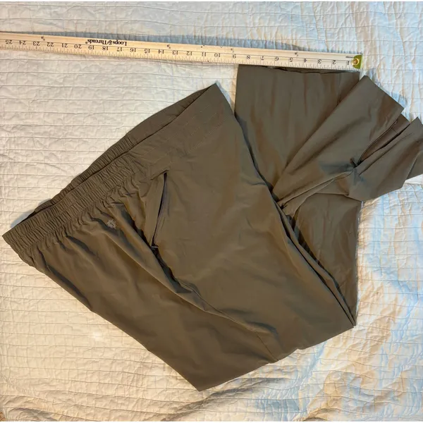 Nautile Olive Brown Athletic Pull On Zipper Ankle Pants Plus Size 1X - Image 7