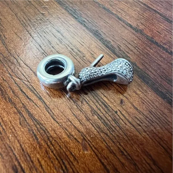 Authentic Pandora Pave Stiletto Shoe Dangle Charm Jewelry S925 ALE NEW - Image 4