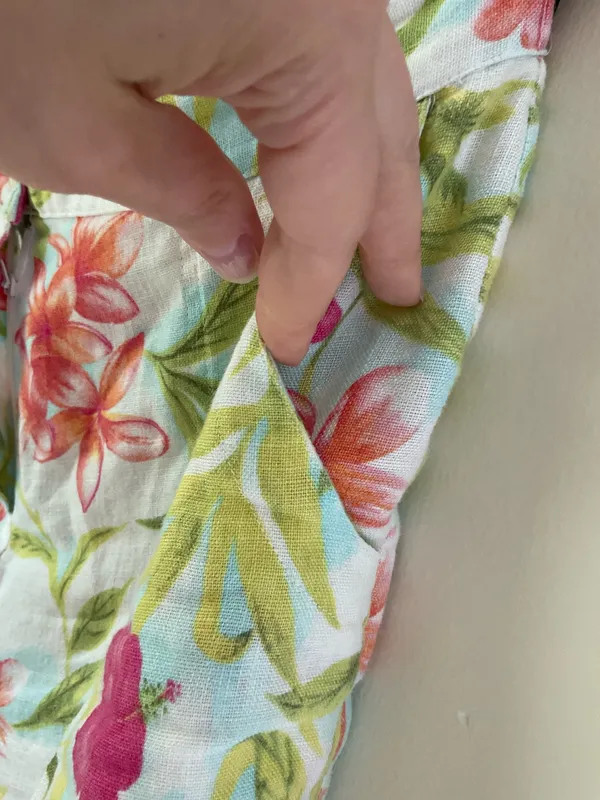 Dandy Worldwide Linen tropical capri pants Hawaiian pockets - Image 2