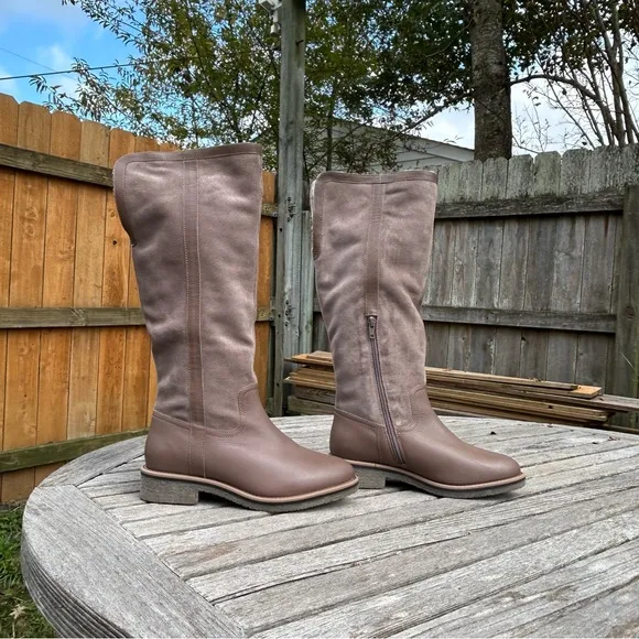 NWOT Charles David Taupe Over the Knee Boots‎ size 7 yarn boot - Image 2