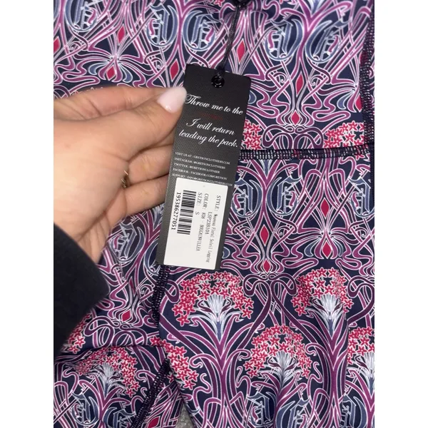 Greyson Leggings Womens Small Floral Nouveau NWT‎ Golf Purple - Image 3