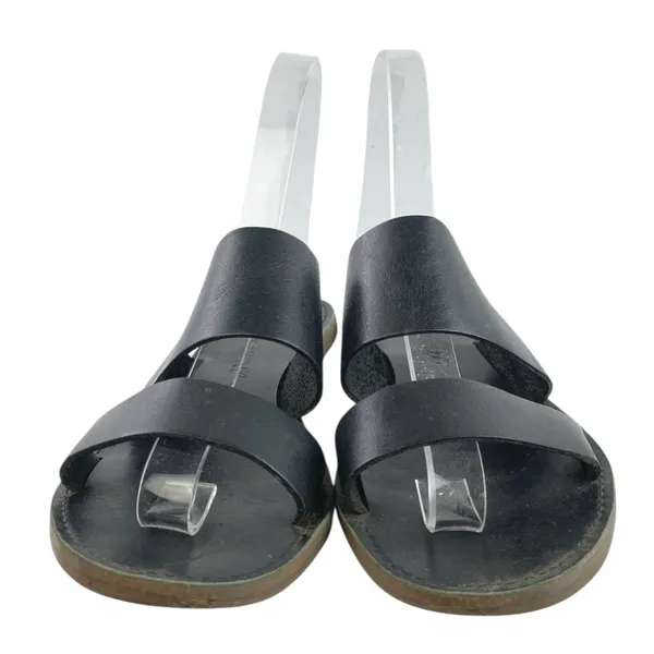 Madewell The Boardwalk Women's Black Dual Strap Slip On Slides Flat Sandals 5.5 - Image 2