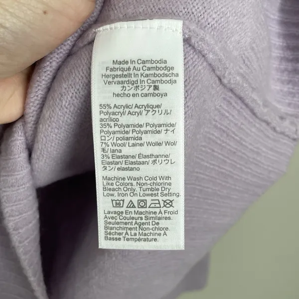 Jcrew Size S Light Purple Crewneck Sweater Pullover Extra Soft Yarn NEW NWT - Image 3