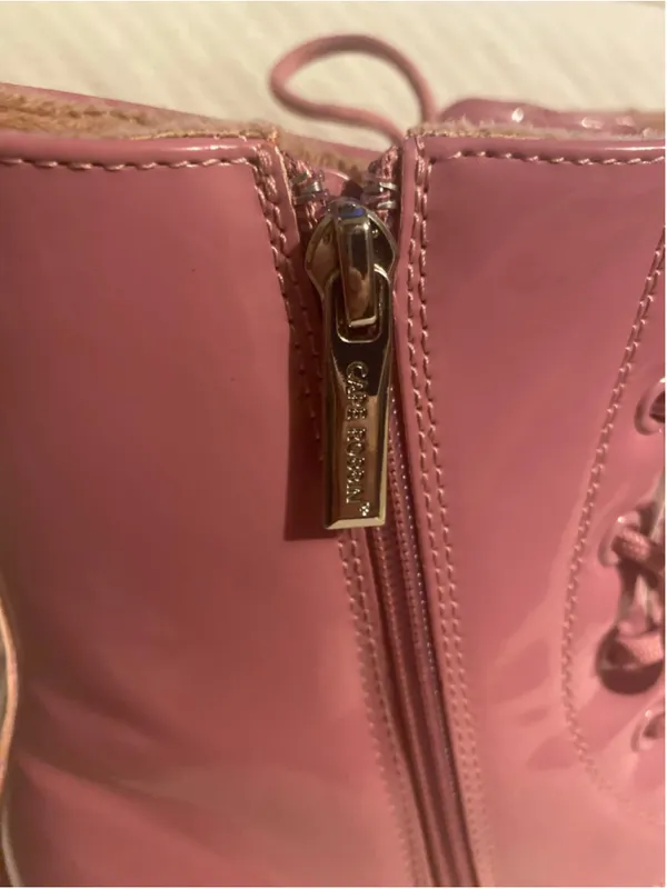 Cape Robbin Pink Patent Lug Sole Combat Boots Chunky Platform Indie Sleaze Boho‎ - Image 8