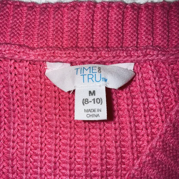 Time & Tru Pink cardigan - Image 2