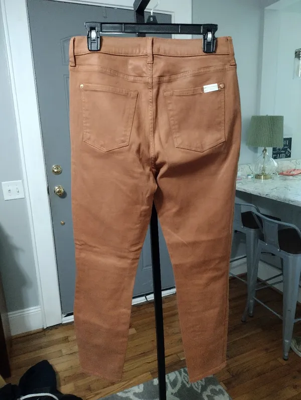 7 For All Mankind Coated Cognac Jeans - Image 2